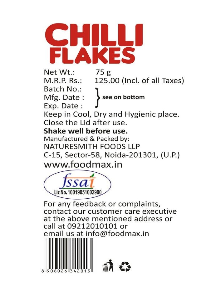nature smith NATURESMITH CHILLI FLAKES-75g || READY TO USE SPRINKLER BIG CAN || - Image 5