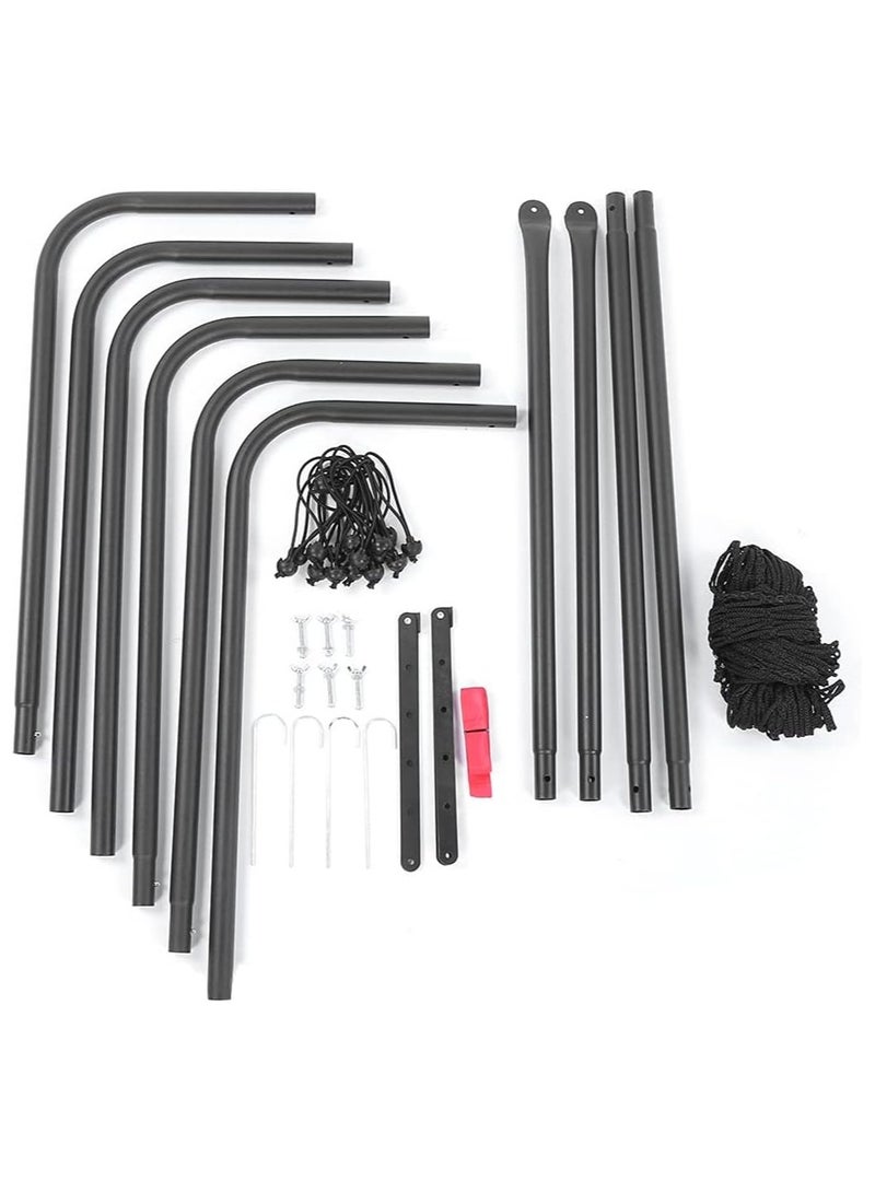 شو وو شبكة هدف كرة قدم قابلة للفصل من الفولاذ، شبكة هدف كرة قدم قابلة للطي والتعديل، شبكة هدف مساعدة في التصويب، معدات تدريب لتدريب كرة القدم والبيسبول - Image 5