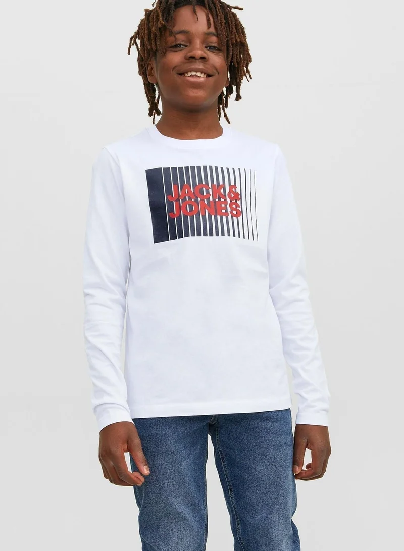 Jack & Jones Junior Youth Logo Crew Neck T-Shirt