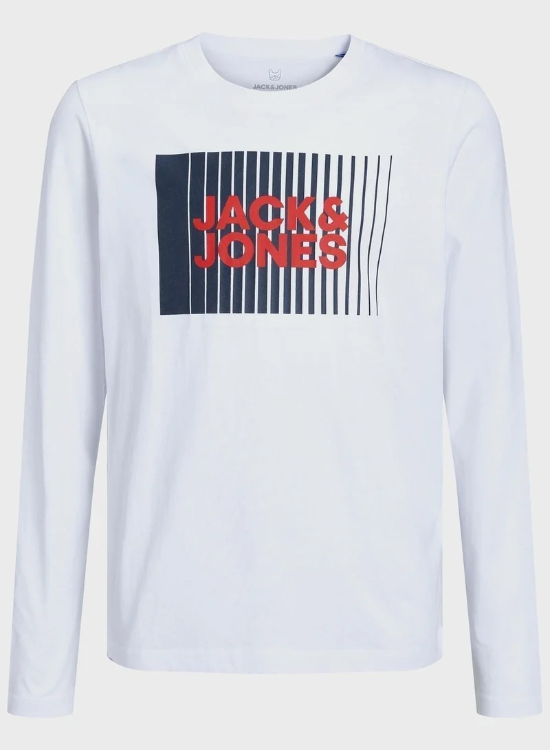 Jack & Jones Junior Youth Logo Crew Neck T-Shirt