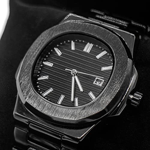 BARAMON Wrist Watches for Men, Nautilus Stainless Steel Quartz Movement Date Luxury Style Men's Luminous Hands Casual Business Watches - Image 5