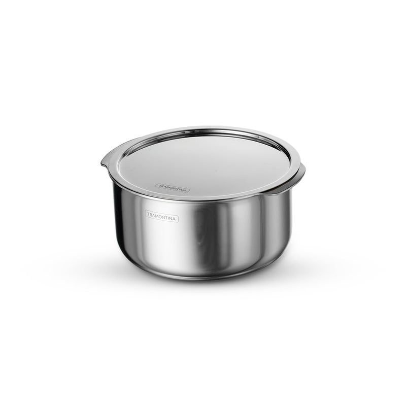 TRAMONTINA Tramontina Aeion Triply 20cm31L Tope with SS 304 Lid Healthy Non Toxic Extended Grip Bhagona Tapeli Patila for Boiling MilkWater NSF Certified 10 Year Warranty - Image 1