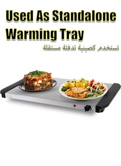 HEROCKX Electric Food Warmers ,4 Section Buffet Warmer Adjustable Heat,Easy Clean Stainless Steel, Portable & Great for Parties Holiday & Events  - Image 3