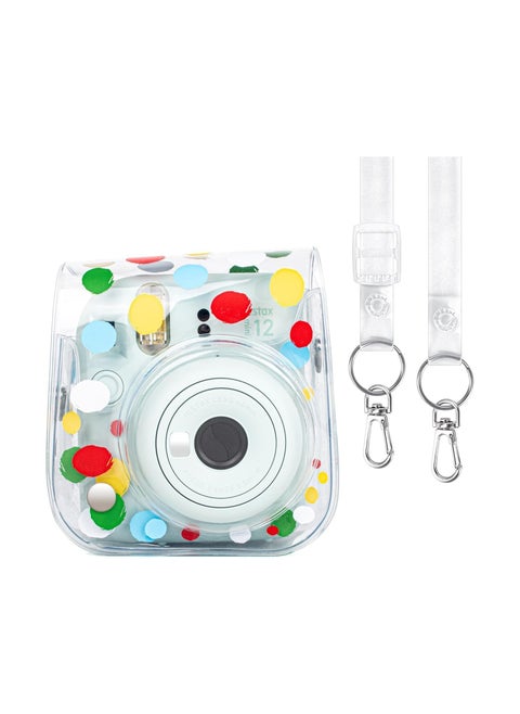 Fuji Instax Mini 12 Case, Fujifilm Instax Mini 12 Instant Camera PVC Case with Adjustable Shoulder Strap
