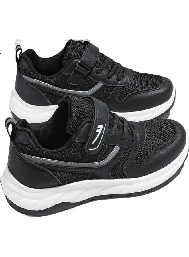 Pull Back Warrior Women'S Shoes Elderly Shoes Women New Breathable Anti-Slip Wear-Resistant All-Match Mom Shoes Black 35 (225Mm) - Image 1