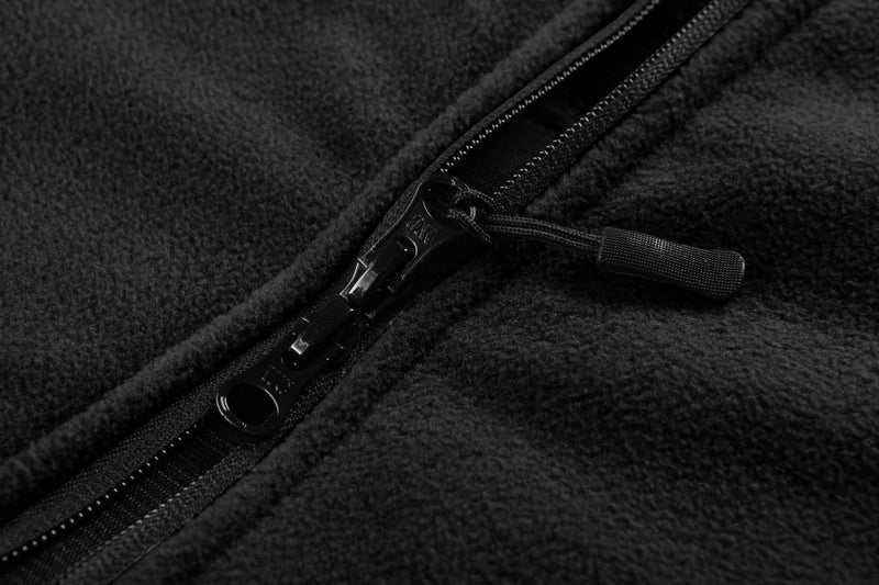 CRYSULLY معطف رياضي دافئ بسحاب للرجال من كريسولي - بطانة فليس - جاكيت للتنزه والتزلج والسفر - أسود - Image 3