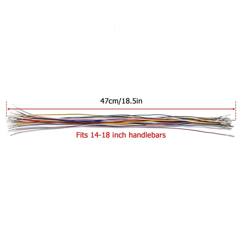 Wsays 18.5" Handlebar Extension Wire Wiring Harness Kit Fit for 14" 16" 18" Handlebar Compatible with Harley Touring Electra Road Glide Road King 1996-2006, Fit Street Glide FLHX 2006 - Image 2