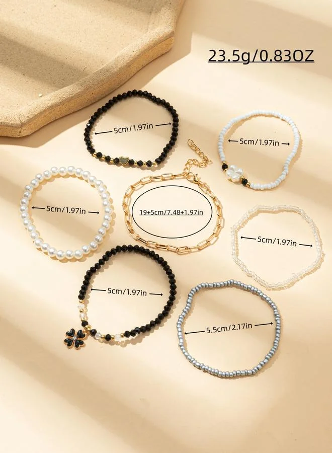 Take Two  Set of 7 - Beaded Bracelets for Women | Best Price UAE