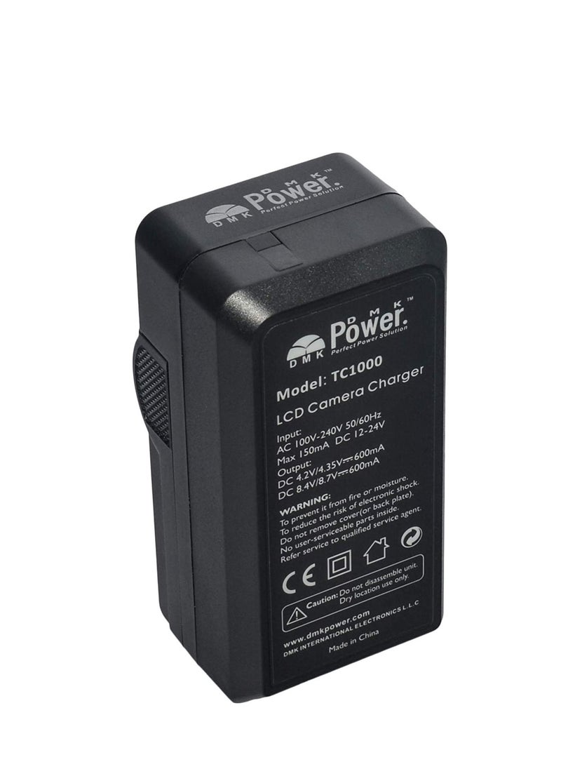 DMK Power - DMK Power LP-E10 TC1000 LCD Battery Charger for Canon EOS Rebel T3 T5 T6 T7 K-ss X50 K-ss X70 EOS 1100D EOS 1200D EOS 1300D EOS 2000D Digital Cameras - Image 1