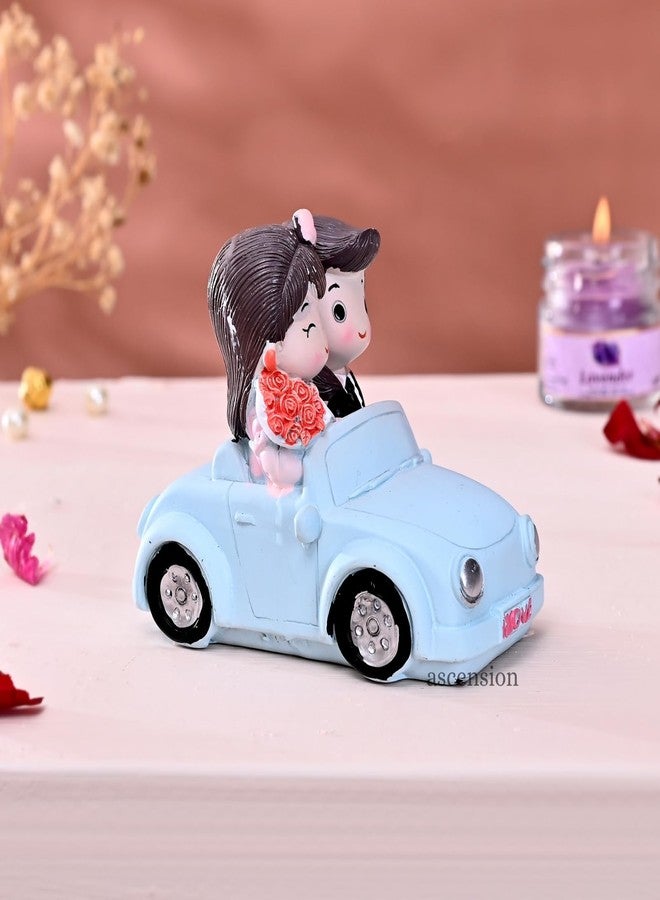 Ascension Romantic Love Wedding Cake Topper Figurine, Love Car Model, Romantic Couple Husband Wife Miniature Showpiece for Valentines Day, Home & Office Decoration, Wedding, Birthday Gift - Image 2