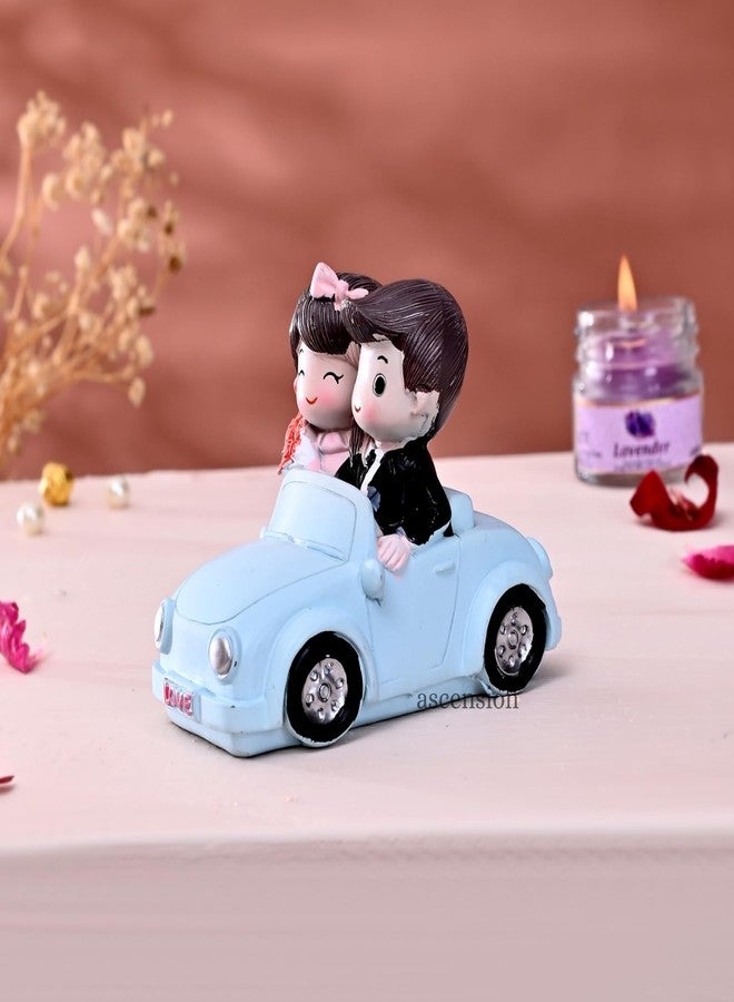 Ascension Romantic Love Wedding Cake Topper Figurine, Love Car Model, Romantic Couple Husband Wife Miniature Showpiece for Valentines Day, Home & Office Decoration, Wedding, Birthday Gift - Image 4