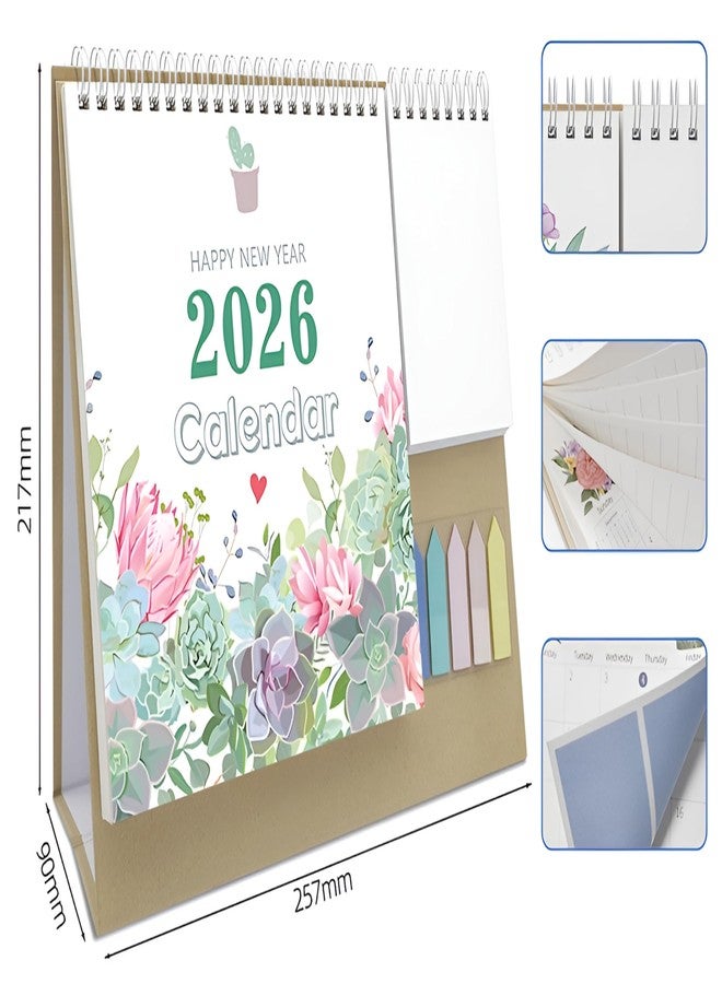 waremew 2026 Desk Calendar,12 Month Desk Calendar,17" x 12",January 2026-December 2026,Highlight Holidays,To-do List,Thick Paper Planning Calendar for Home or Office (2026 Calendar) - Image 4