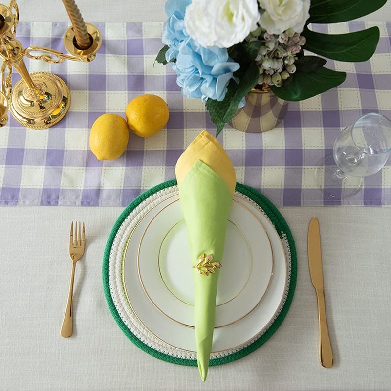 KOFFOTA Jasmine Yellow Cloth Napkins 100% Cotton Set of 12  Spring Cloth Napkins Easter Table Decor for Dinner  Soft Comfortable and Reusable 18""x18"" - Image 5