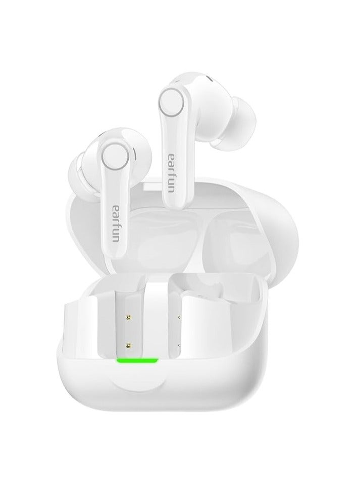 EarFun إيرفن [2025 فائز VGP] إير برو 4+ سماعات أذن لاسلكية هجين متقدمة لإلغاء الضوضاء بلوتوث 6.0، صوت كوالكوم سناب دراجون، aptX بدون فقدان، LDAC صوت عالي الدقة، 6 ميكروفونات AI CVC مكالمات، 54 ساعة وقت تشغيل، أبيض - Image 1