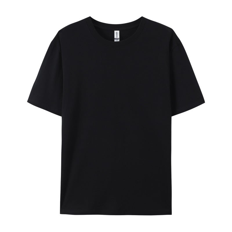 Caribbean 79000-180G Pure Cotton Round Neck Short-Sleeved T-Shirt Trendy Loose And Printable - Image 5