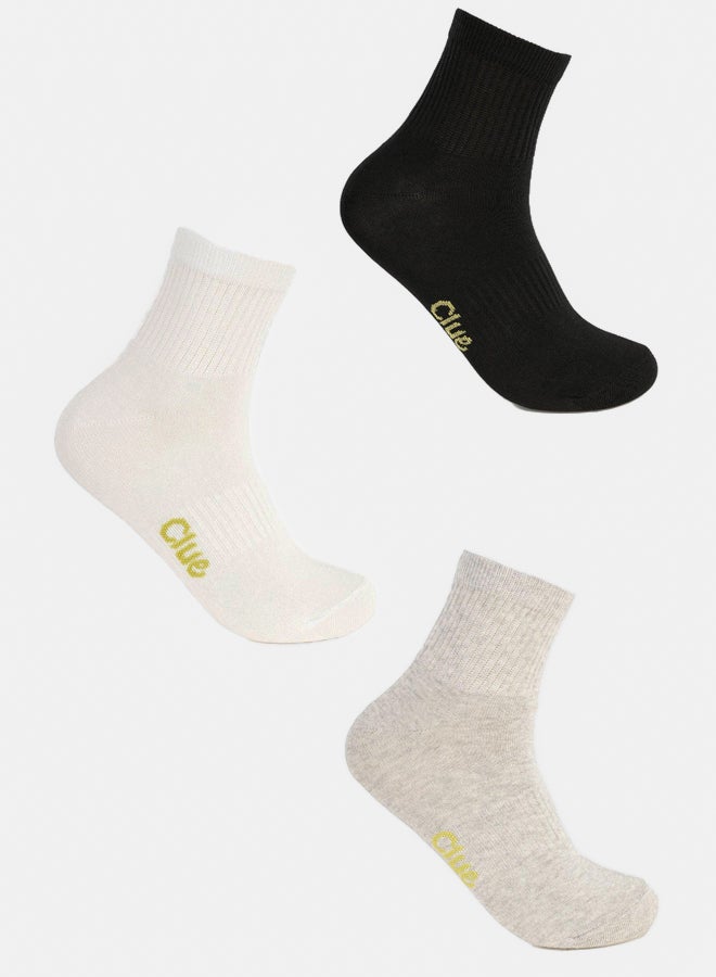 Clue Ribbed Ankle Socks - 3 Pairs  - Image 4