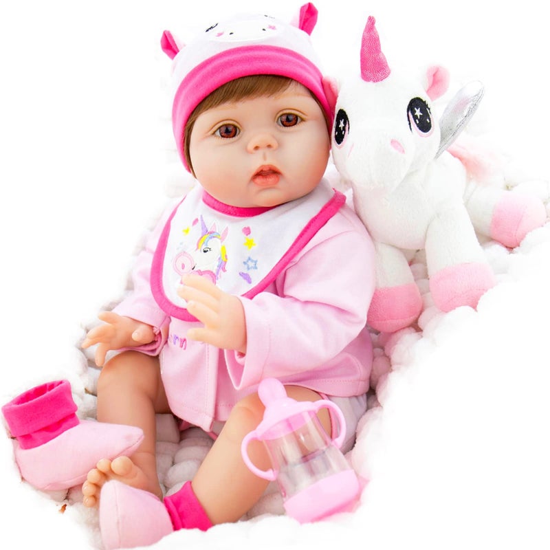 Milidool 22-Inch Reborn Baby Boy Doll with Accessories - Realistic Newborn Silicone Boy Doll for Age 3+, Birthday Gift - Image 1