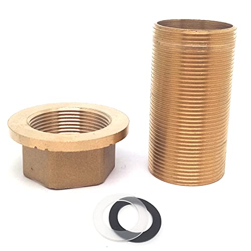 ERDANER 1pcs 2.32Inch Length Shank Nuts Faucet Tap Extension,Faucet Mount Extension Shank Threaded Pipe Mounting(Type:3) - Image 2