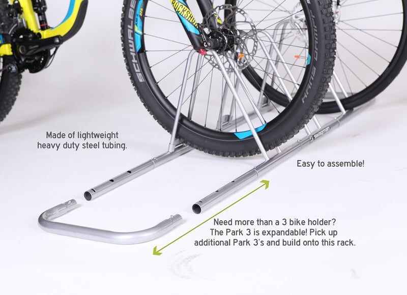 Swagman PARK 3 Bike Storage Rack - Black, Expandable and Easy to Load - Image 4