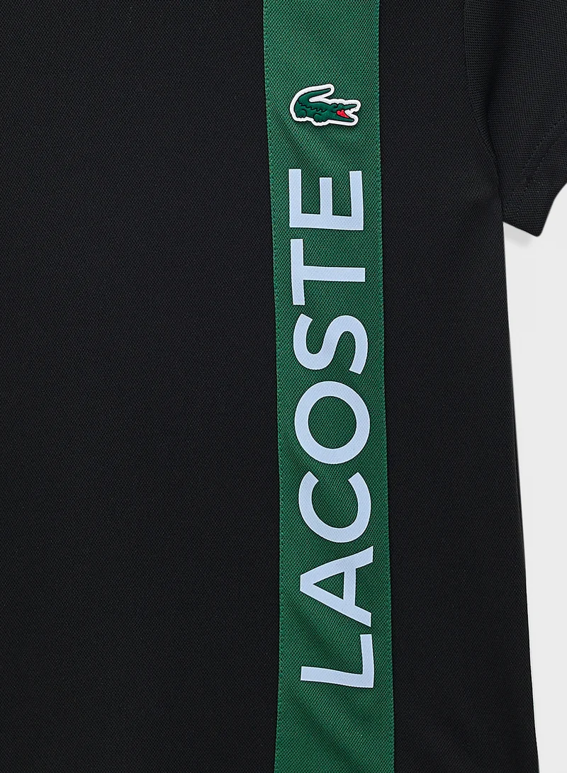 لاكوست Kids Logo Crew Neck T-Shirt