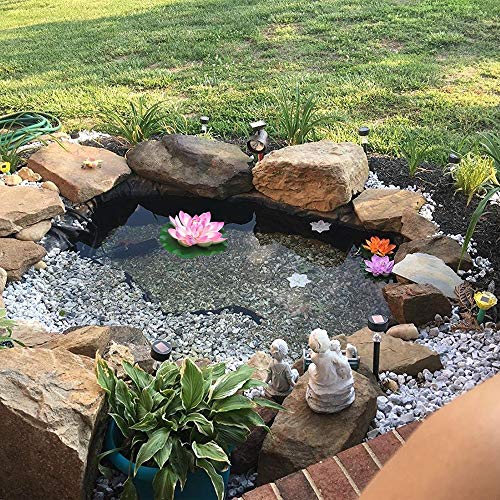 Superdream Water Floating Foam Large Lotus Flower for Pond Decor, Set of 6 - Image 4