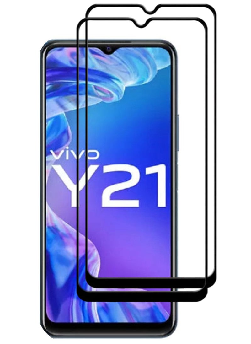 ACLIX 2 Pieces Antistatic ESD Dustproof Premium Quality High Definition Tempered Glass Screen Protector Designed For vivo Y21 - Image 1