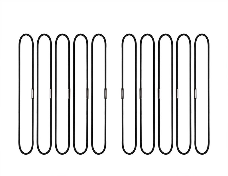 Mini Skater 10Pcs Black Notebook Elastic Spring Bands Connecting Insert Refill Replacement Strap Bands Accessories for Travel Journal - Image 1