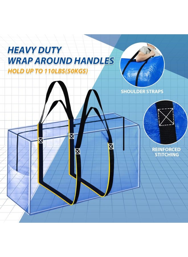 HAPPY CHEERS Extra Large Storage Bags, 7.5 Ft Christmas Tree Storage Bag, XXL Large Moving Bags Heavy Duty, Storage Totes Moving Boxes Supplies for College, Foldable Duffle Bag for Travel, 50x23x15inch - 1PACK - Image 2