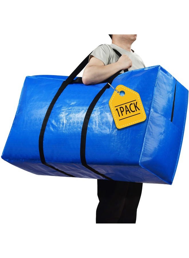 HAPPY CHEERS Extra Large Storage Bags, 7.5 Ft Christmas Tree Storage Bag, XXL Large Moving Bags Heavy Duty, Storage Totes Moving Boxes Supplies for College, Foldable Duffle Bag for Travel, 50x23x15inch - 1PACK - Image 1