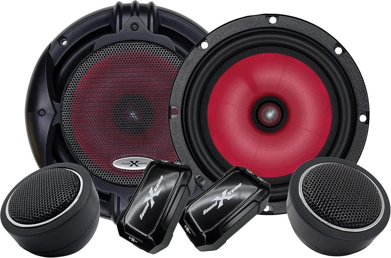 XTREME VISION نظام مكبرات الصوت للسيارة Xtremevision SoundXtreme 1000W 6.5 بوصة 2-طريق - Image 1