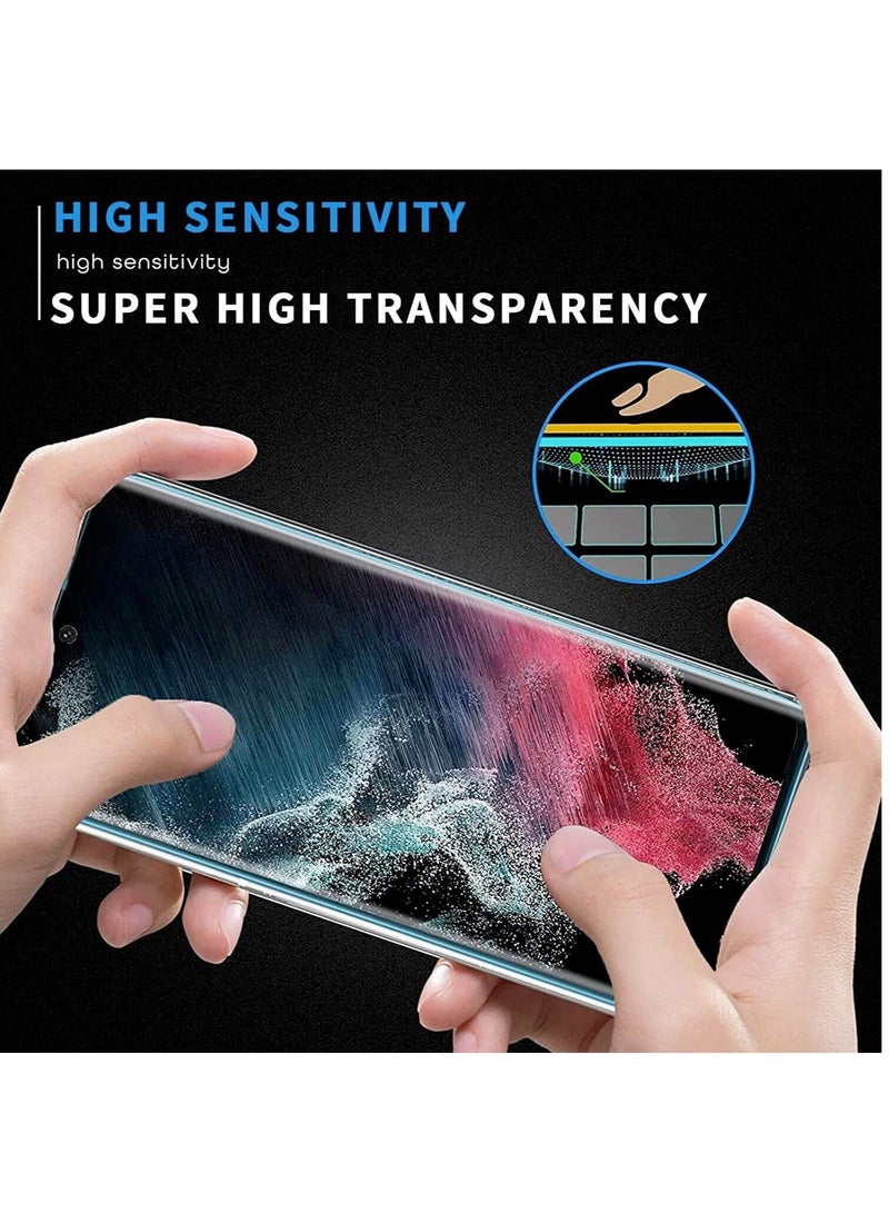LEDIN 2+2Pack Compatible for Samsung Galaxy S23 Ultra Screen Protector With Camera Lens Protector Tempered Glass HD Clear Anti-Scratch No-Bubble [2023] For Galaxy S23 Ultra - Image 4