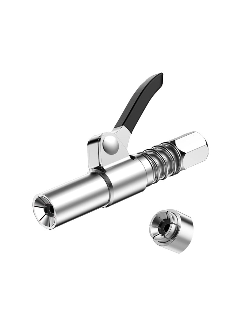 Generic Grease Gun Coupler Tips Fittings Quick Lock And Release Lube Single Handle Heavy Grease Gun Nozzle Coupler 12000 PSI With 30CM Hose  - Image 2