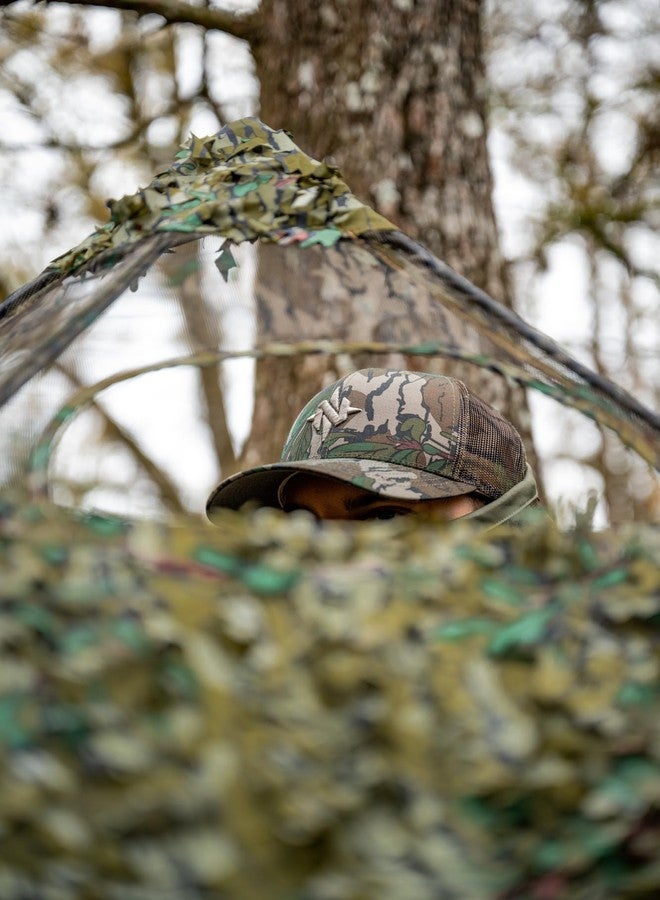 Nomad Men's Trucker Hat, Camo & Solid Adjustable Hunting Ball Cap, Assault - Mossy Oak Greenleaf - Image 3