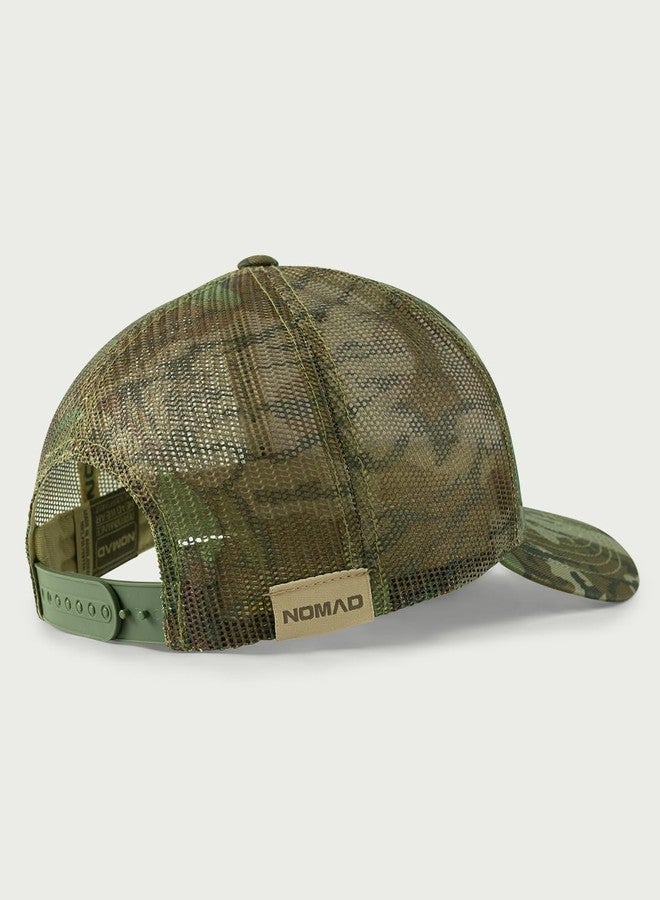 Nomad Men's Trucker Hat, Camo & Solid Adjustable Hunting Ball Cap, Assault - Mossy Oak Greenleaf - Image 2