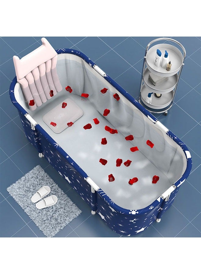 Beauenty Extra Large Foldable Bathtub Freestanding Soaking Bathing Tub for Adult Bathroom Folding SPA Tub for Shower Stall, Separate Family Bathroom SPA Tub for Hot Ice Bath (120cm/47inch) - Image 1