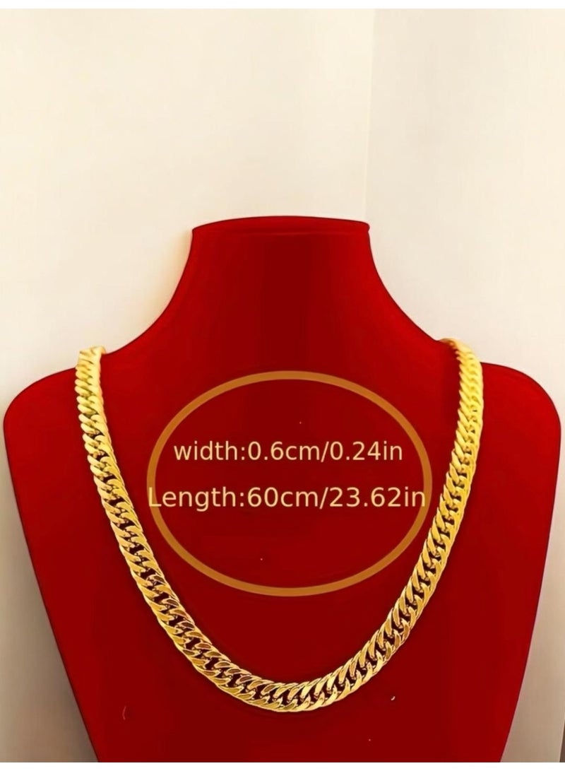 GOLDMAX 21k Gold Plated Necklace For Women Size 60cm With Gift Box - Image 5