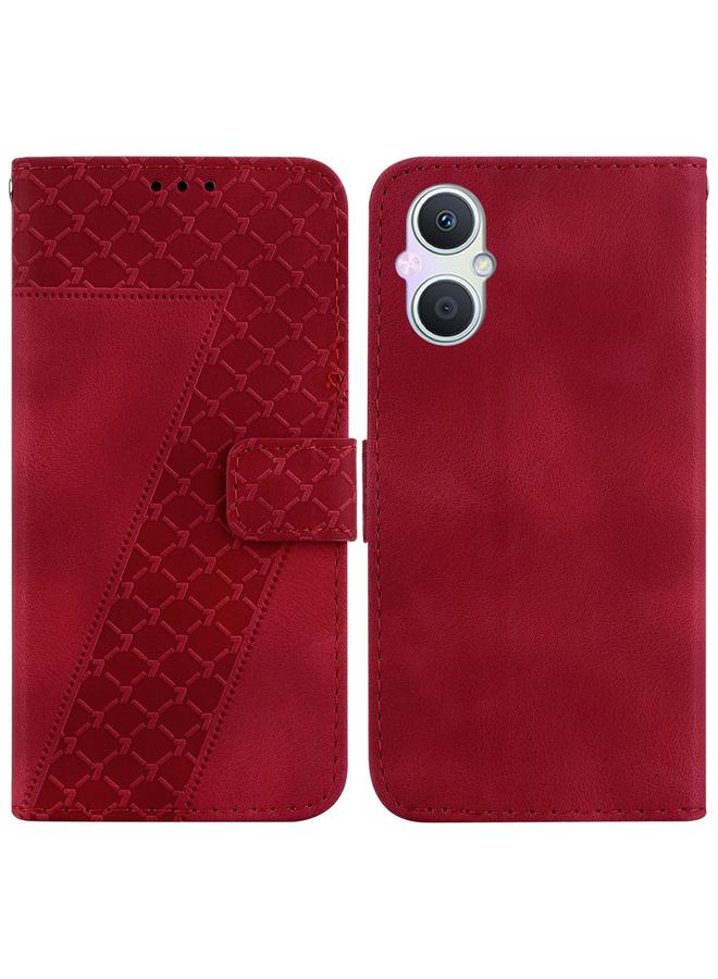 اس-توب جراب لهاتف OPPO A96 5G/Reno7 Z 5G جراب هاتف جلدي منقوش على شكل سبعة أشكال - Image 1