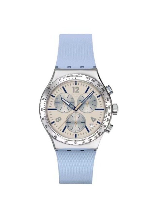 Swatch ساعة سواتش بلو شيفت جلو الأزرق 43 مم YVS536 الأزرق - Image 1