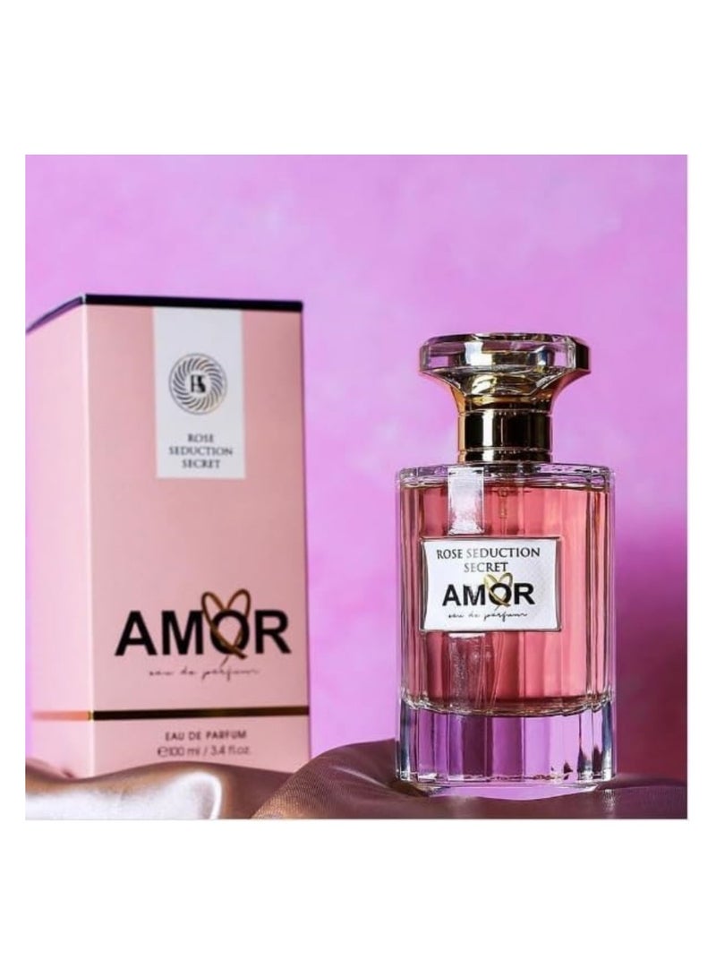 general Amor Rose Seduction By Fragrance World - Eau de Parfum  - Perfume For Women, 125ml - Image 1