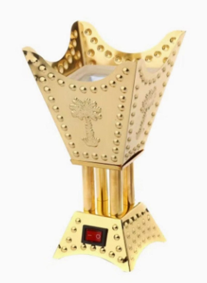 Vintage Style Electric Incense Burner Gold 20x20x20cm  - Image 1