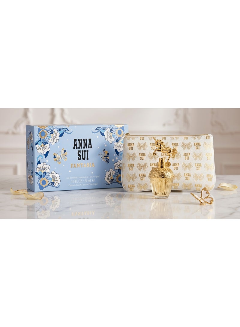 FANTASIA (W) SET EDT 30ML + TRAVEL POUCH