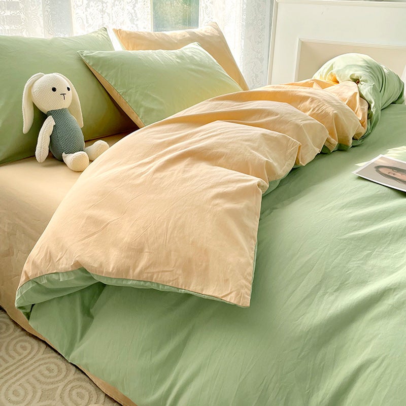 Four-Piece Bedding Set For Beds, Brushed Duvet Cover, Solid Color Three-Piece Set, Direct Sale From Manufacturer, Ins Style - Image 2