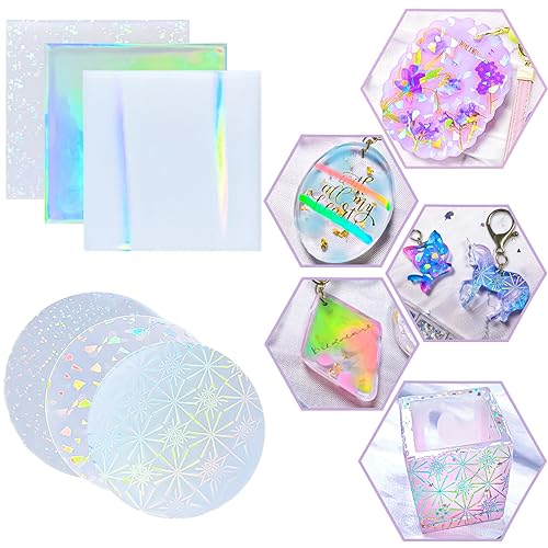 FUNSHOWCASE Holographic Resin Mold Holo Inlay Silicone Mats Jewelry Making Supplies Pack of 647024707 - Image 1