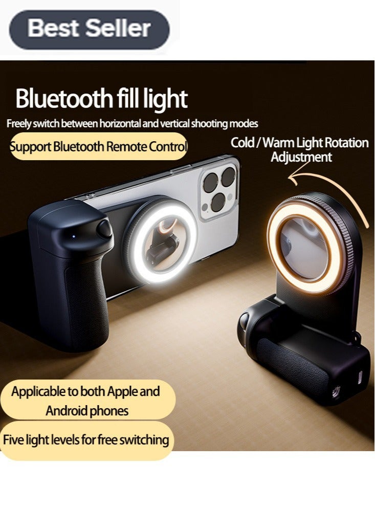 DAX STAR Smartphone Fill Light Photography Light Clip Camera Grip Bluetooth Camera Remote Three-Speed Fill Light Supports Mounting of Camera Brackets for Phones Video/Photo Shooting/Live Streaming - Image 1