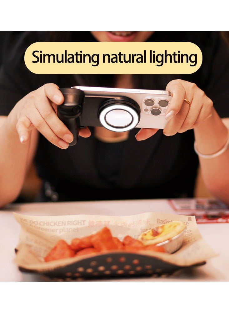 DAX STAR Smartphone Fill Light Photography Light Clip Camera Grip Bluetooth Camera Remote Three-Speed Fill Light Supports Mounting of Camera Brackets for Phones Video/Photo Shooting/Live Streaming - Image 2