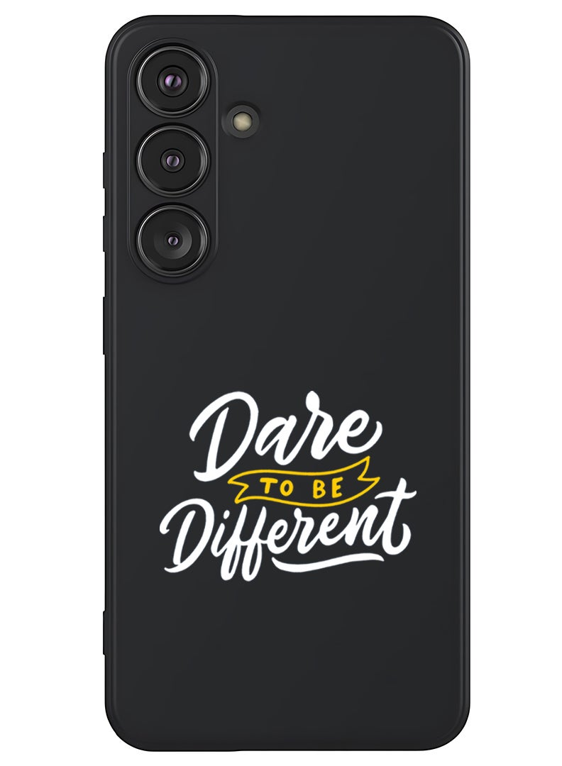 Theodor Protective Slim Fit Case Liquid Silicone Cover with Full Body Protection Anti-Scratch Shockproof Case For Samsung Galaxy S25 (Black) - dare to be different - Whie - Image 1