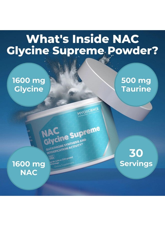 MYOXCIENCE NAC Glycine Supreme | N-Acetyl-L-Cysteine, Glycine, and Taurine Combination (Natural Peach and Pineapple Flavor) (30 Servings) - Image 3
