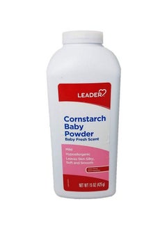 Leader Cornstarch Baby Powder Baby Fresh Scent 15 Oz (Pack Of 2)  - Image 2