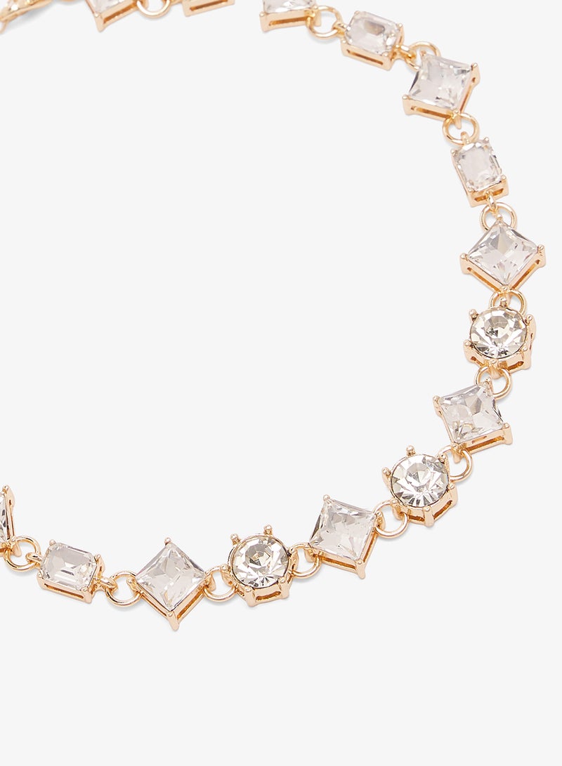 Ella Limited Edition Diamonte Rhinestone Embellished Statement Choker Necklace - Image 2