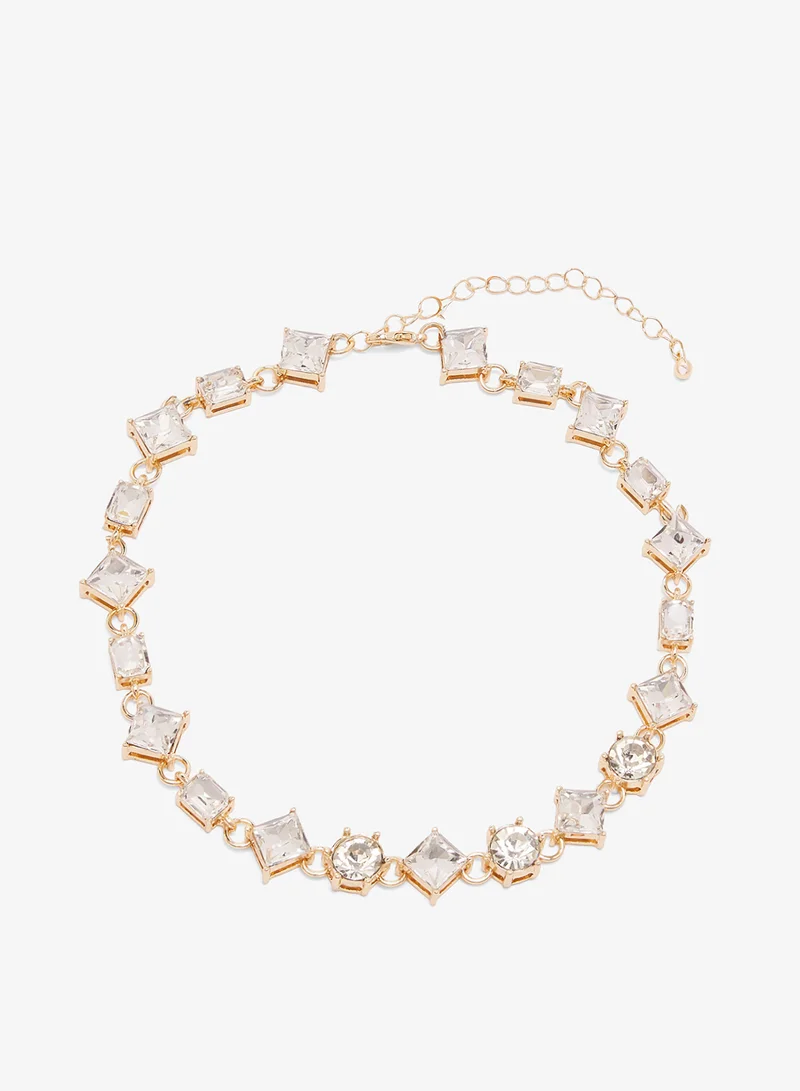 Ella Limited Edition Diamonte Rhinestone Embellished Statement Choker Necklace